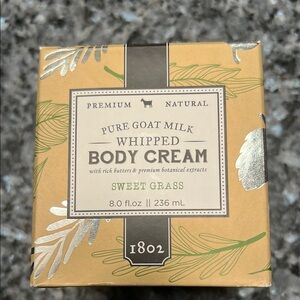 Beekman 1802 sweet grass body cream 8 oz